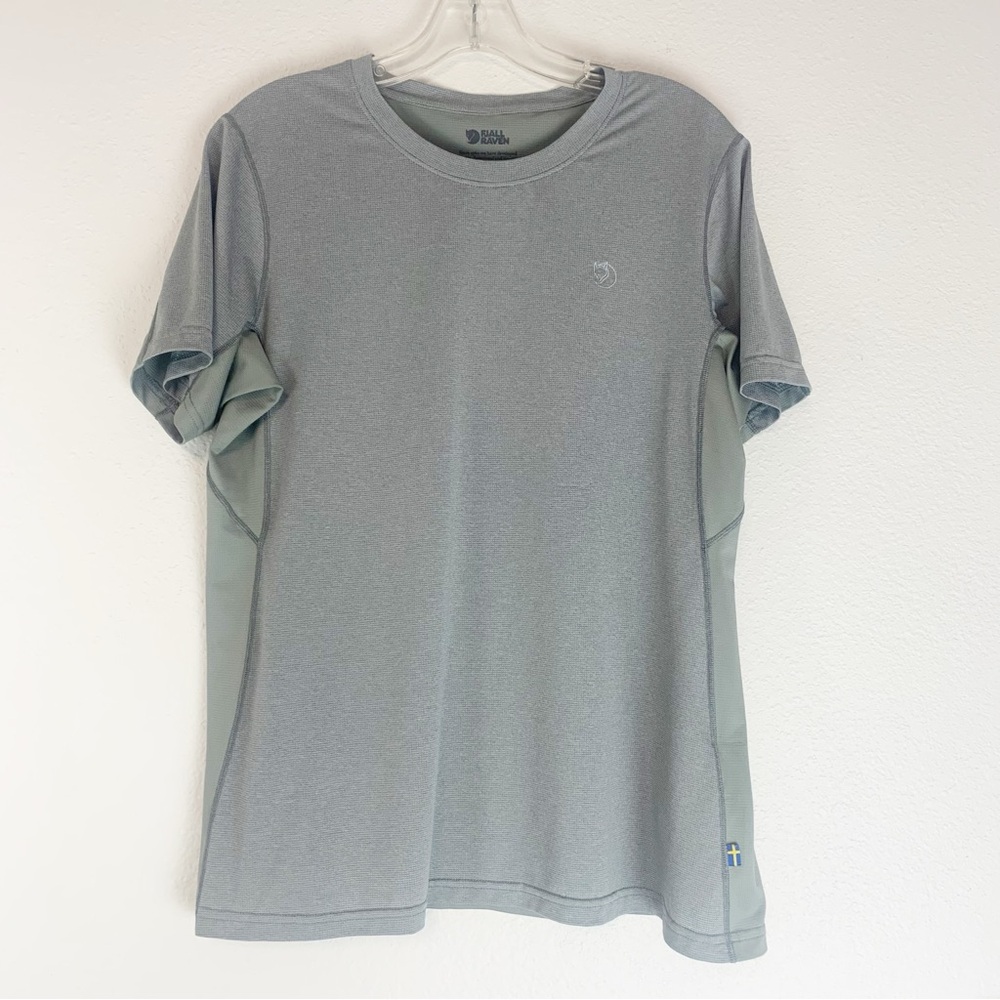 Fjallraven Abisko Mesh Short Sleeve Shirt Large Gray Outdoors Lightweight Top
